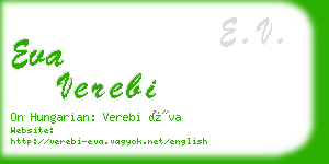 eva verebi business card